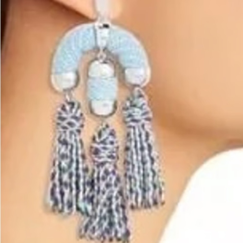 Kendra Scott Masie Tassel Statement Earrings NWOT - Picture 5 of 6